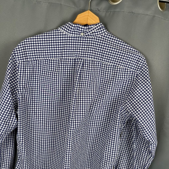 Ralph Lauren Classic Fit Gingham Button Down Shirt Orange Pony Logo Men L G - Picture 6 of 7